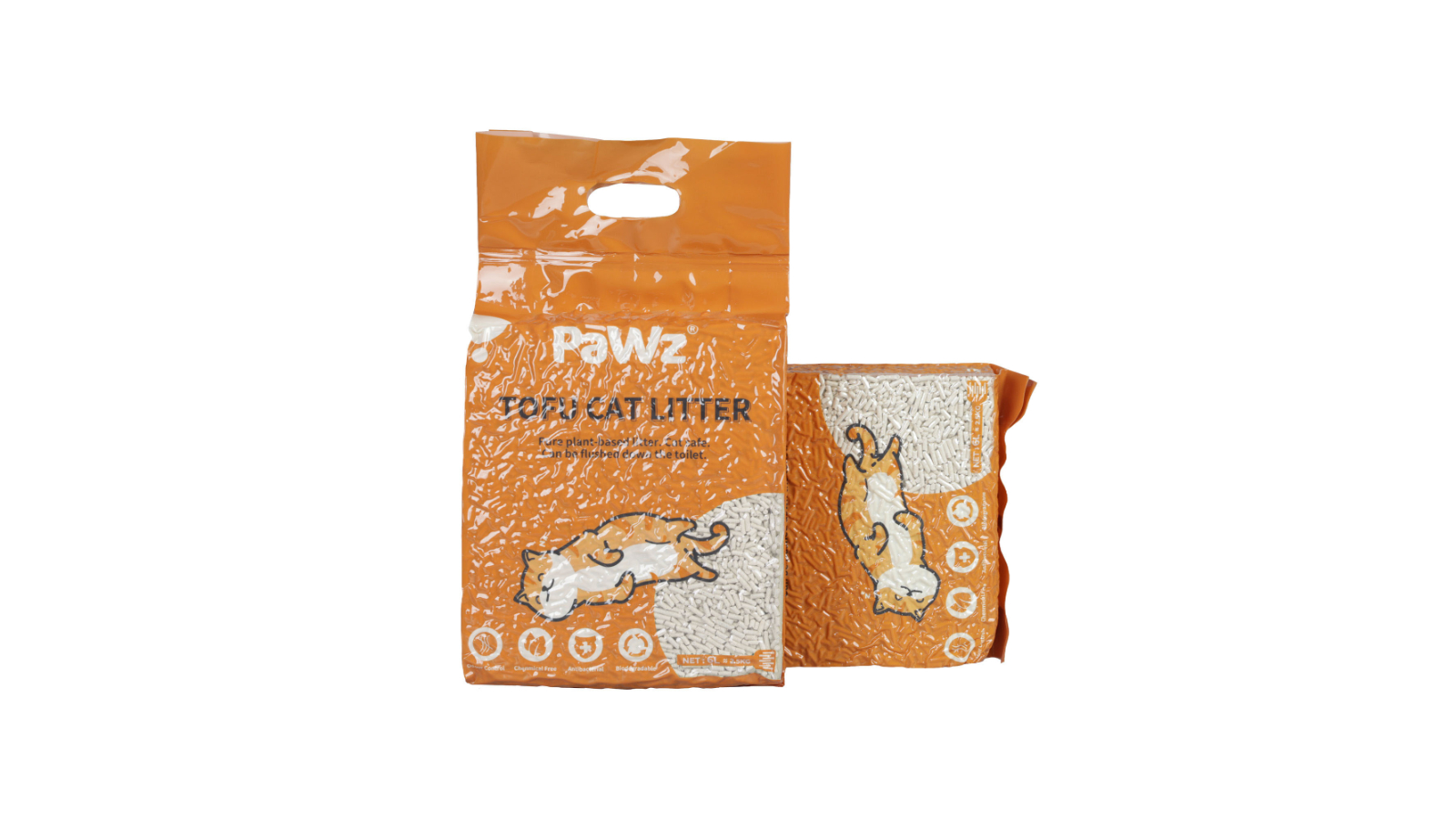 Pawz 2.5kg Super Absorbent Natural Flushable Tofu Cat Litter - 12 Piece