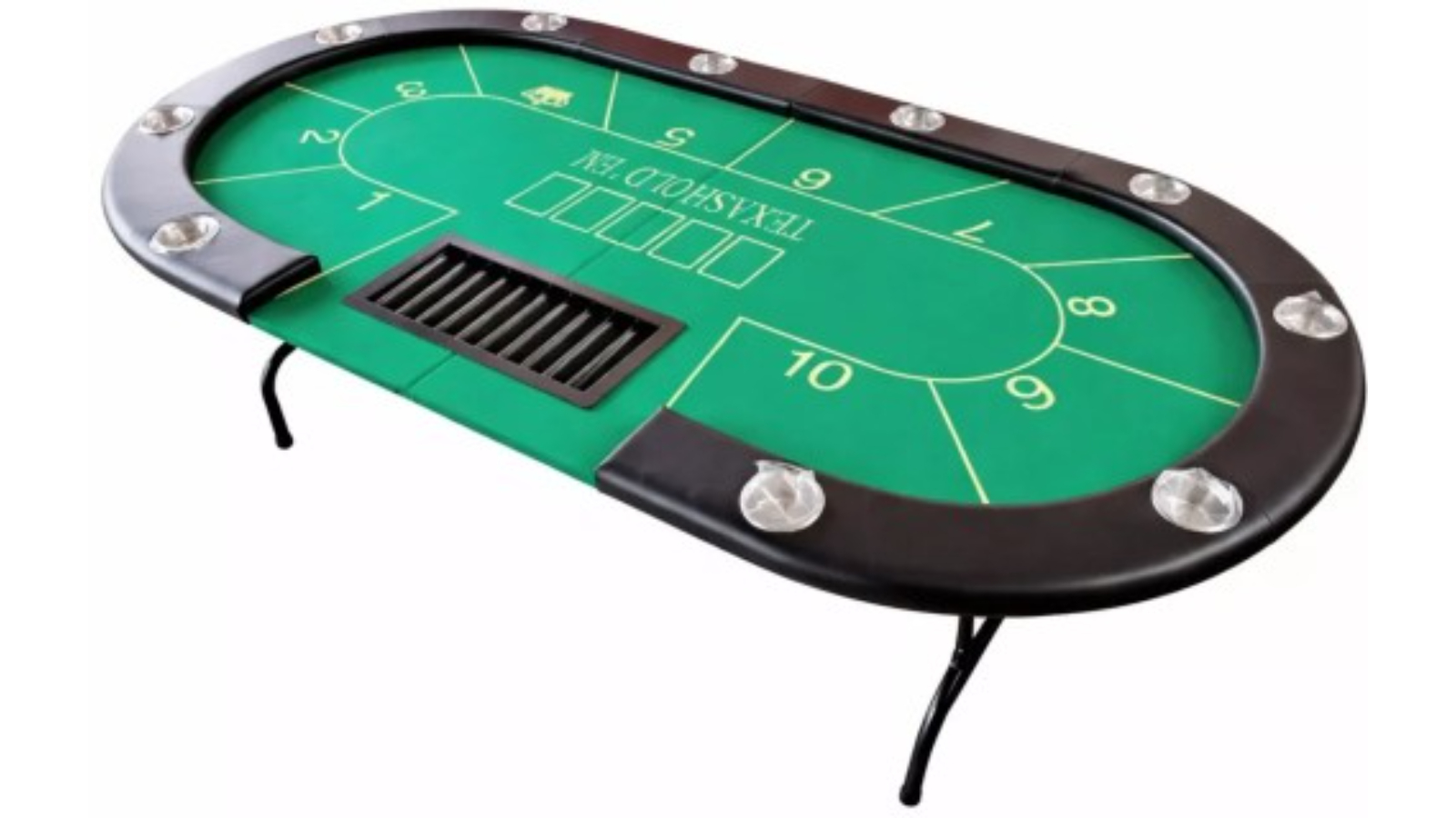 TopOne Sports Foldable Blackjack Texas Poker Table - Green