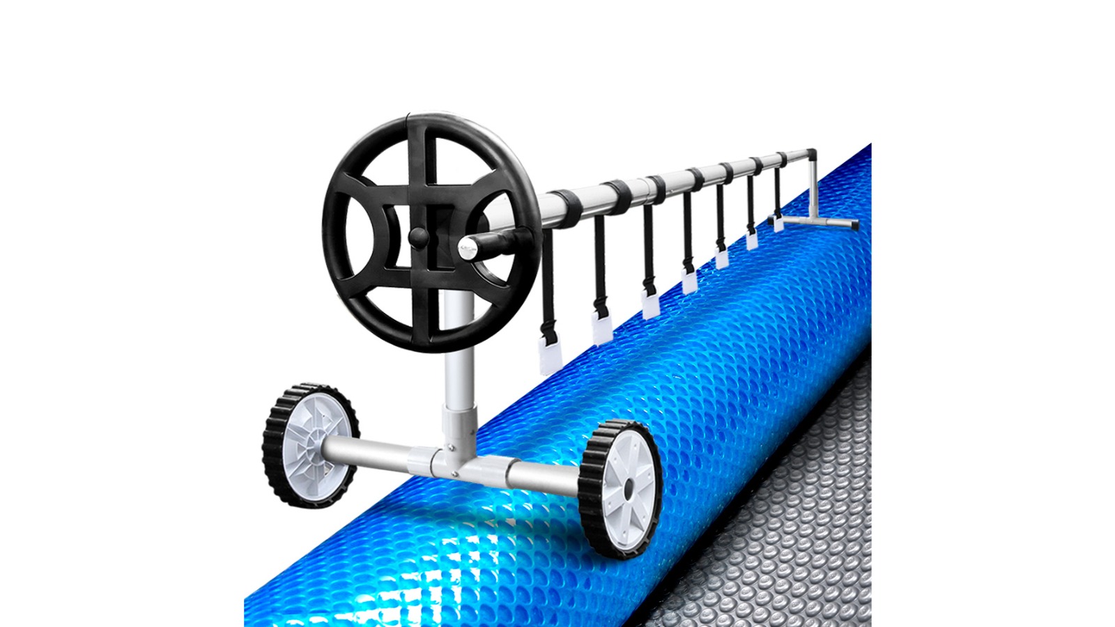 Aquabuddy 10x4m Roller Wheel Adjustable Solar Blanket Cover for Swimming Pool