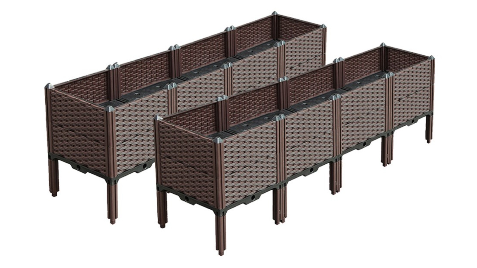 SOGA 2x 160cm Raised Planter Box Vegetable Plants Garden Bed with Legs - 30cm