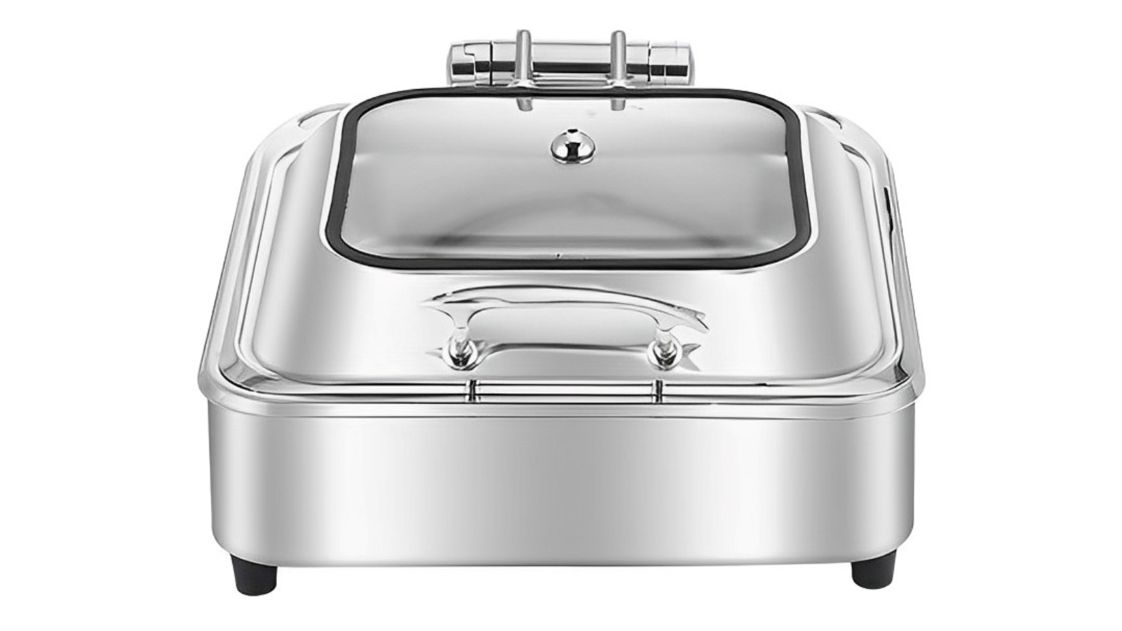 Soga Stainless Steel Square Tray Buffet Food Warmer with Top Lid