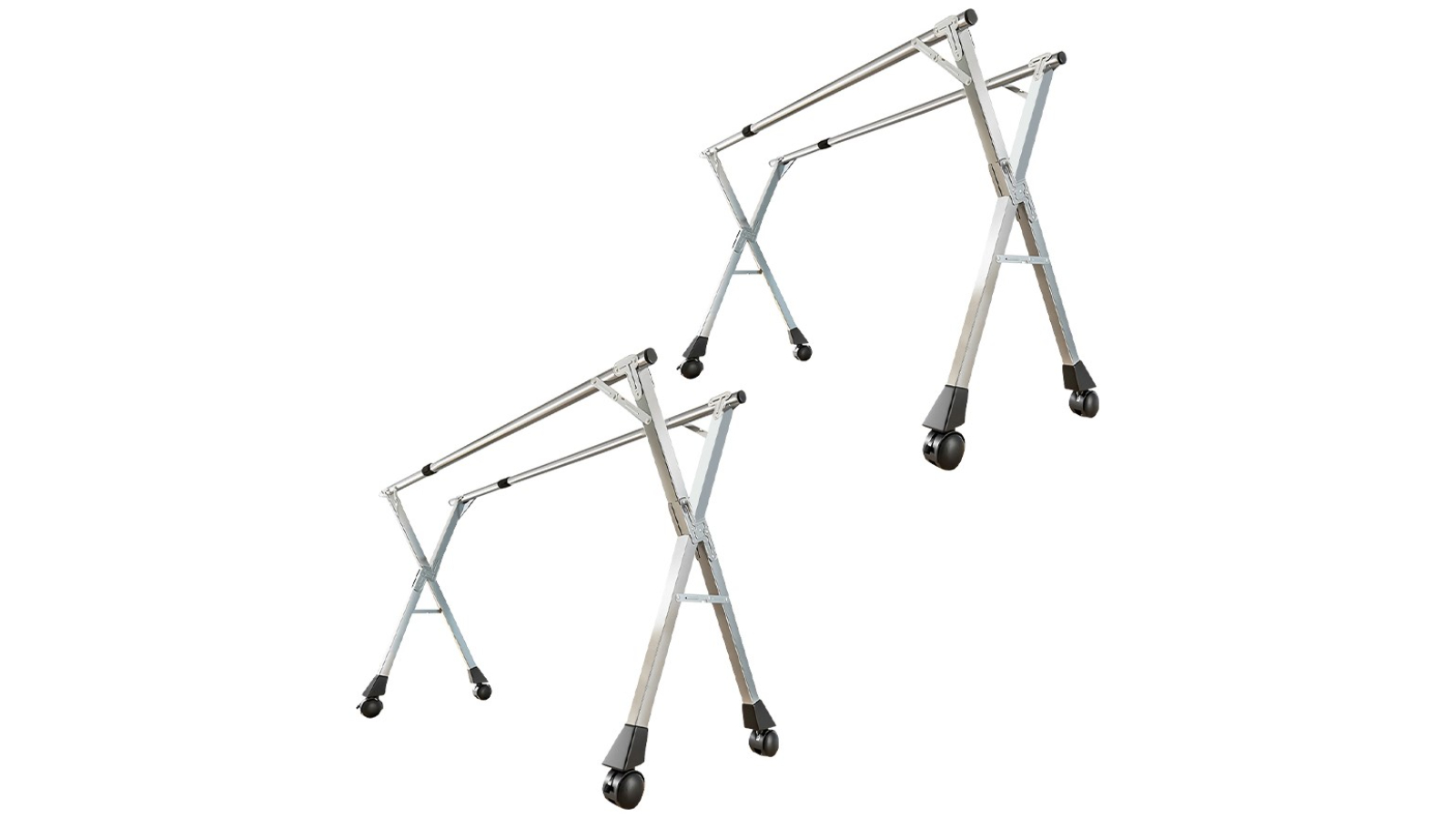 Soga 2 Piece Portable Standing Drying Rack Clothes with Wheels - 1.6metre