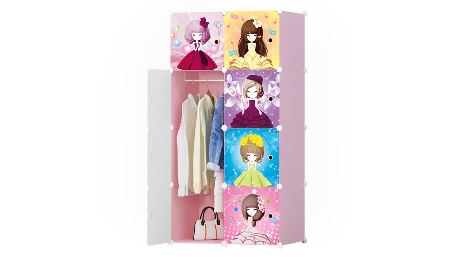 Soga Portable 8 Cubes Princess Design Storage Organiser