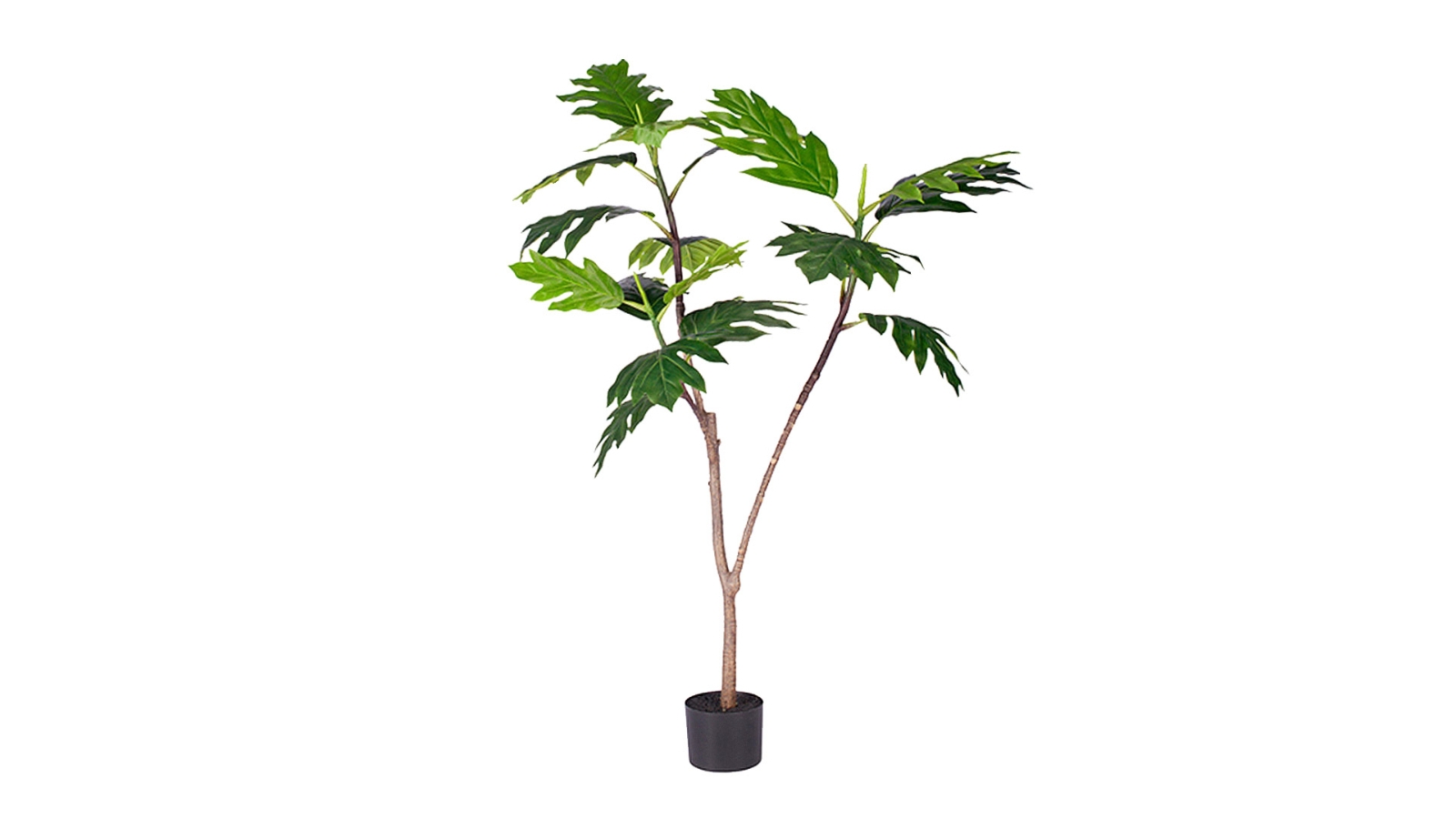 Soga Artificial Natural Green Split-Leaf Philodendron Tree Decor - 120cm