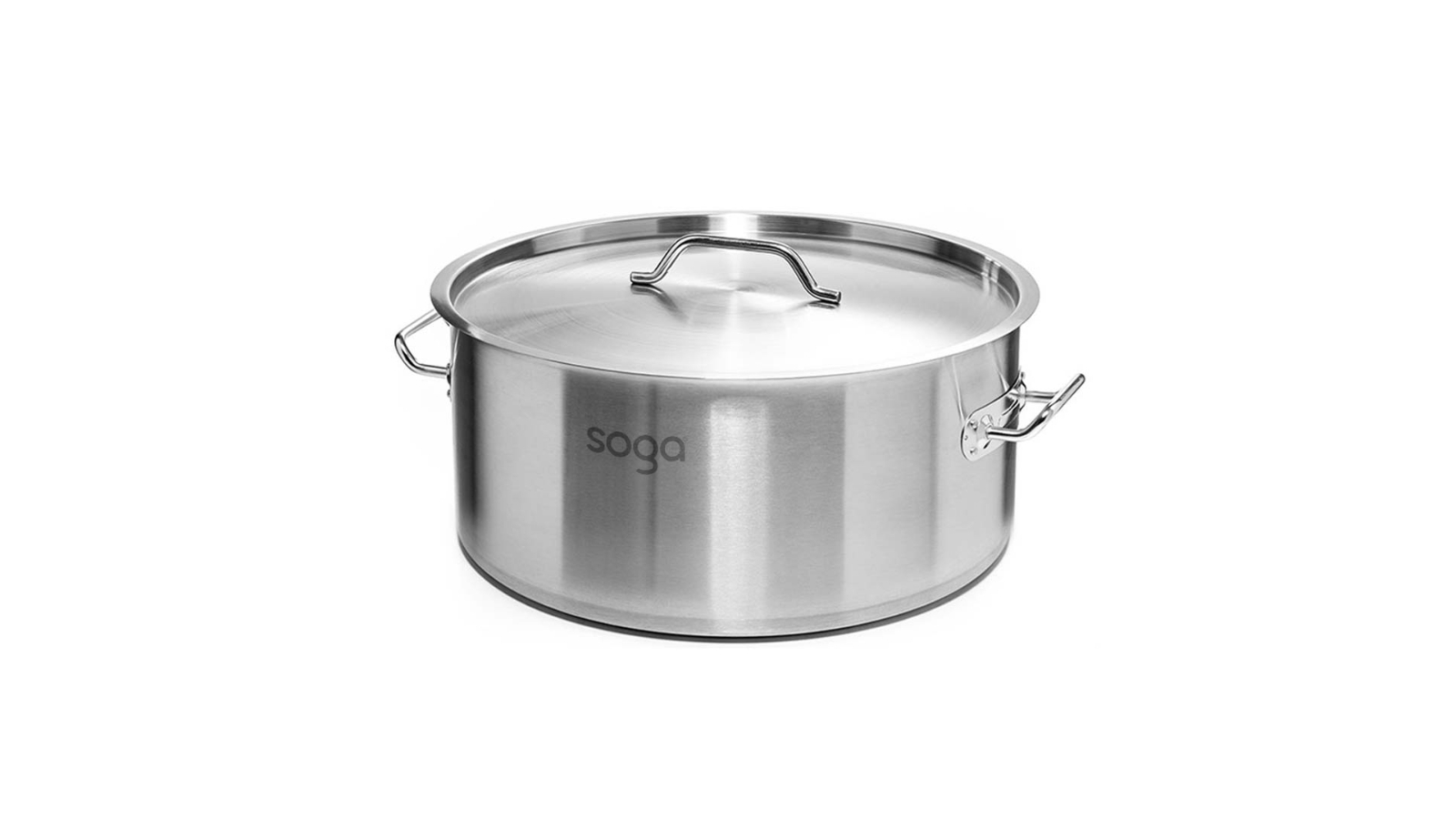 SOGA Stock Pot 32L Top Grade Thick Stainless Steel Stockpot 18/10