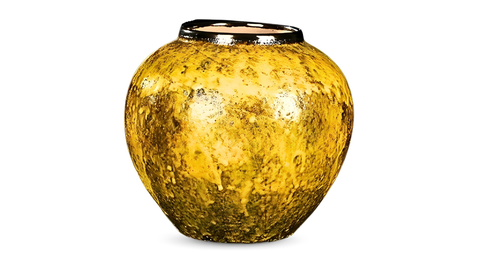 Soga Yellow Ceramic Flower Vase Elegant Home Decor - Small