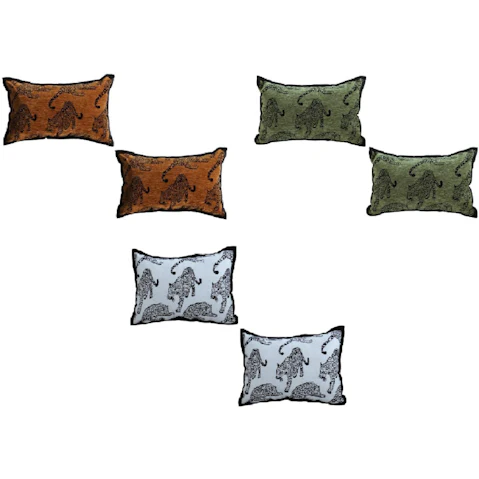 Soga Set of 2 30cm Leopard Light Lumbar Decorative Cushion