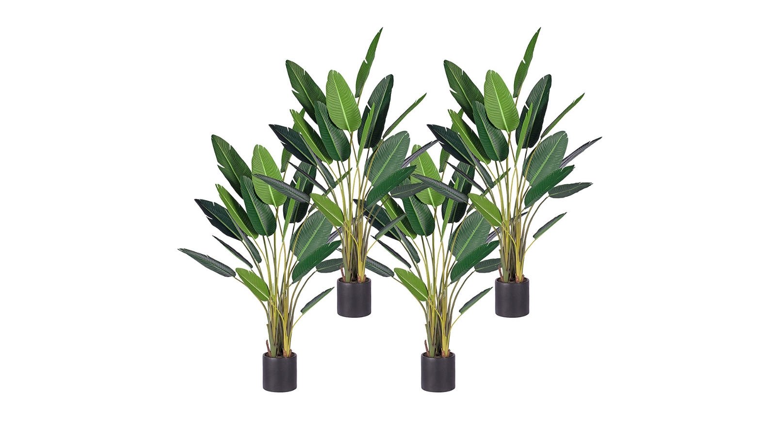 Soga 4 Piece Artificial Giant Green Birds of Paradise Tree Decor - 245cm