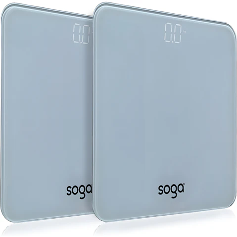 SOGA 2X 180kg Digital Fitness LCD Electronic Scales - White