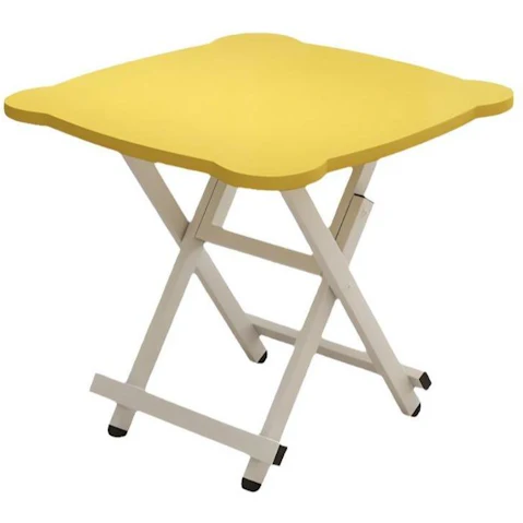 Soga Minimalist Cat Ear Folding Table Indoor Outdoor Portable Stall Desk Home Decor - Yellow