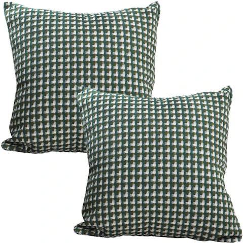 Soga 2 Piece 45cm Subtle Foliage Pillow Square Throw pillow - Green