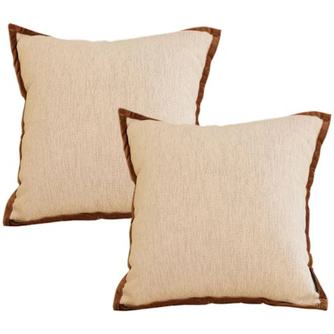 Soga 2 Piece 45cm Vintage Square Decorative Beautiful Cover with Polyester Made Throw Pillow