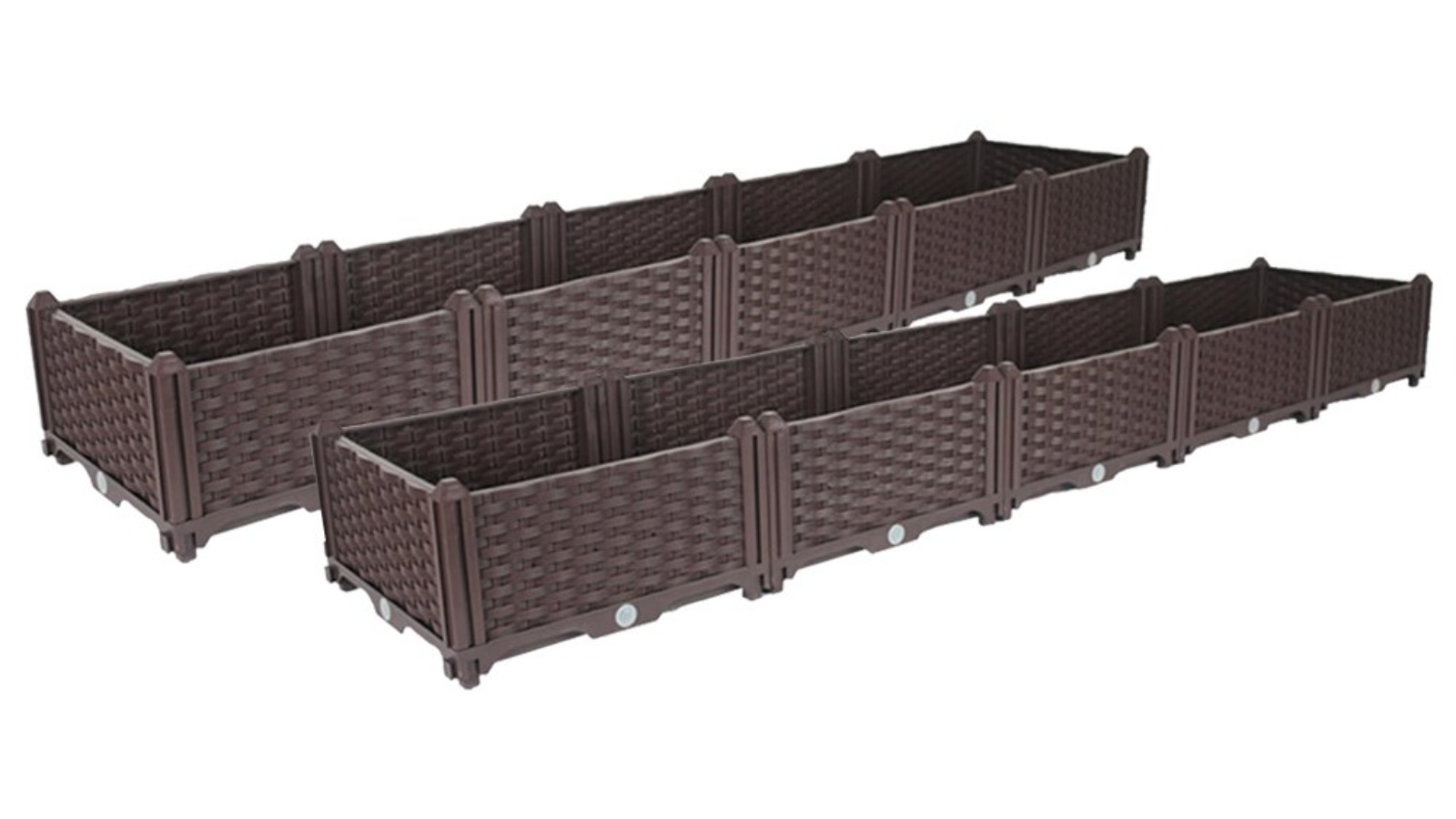 SOGA 2x 200cm Raised Planter Box Vegetable Plants Garden Bed Deepen - 15cm