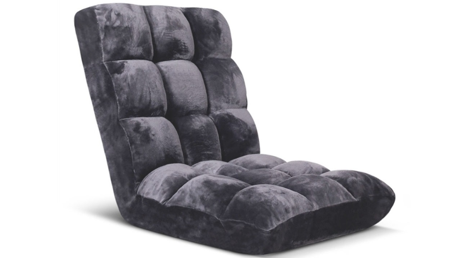 Soga Floor Recliner Folding Lounge Sofa Futon Couch - Grey