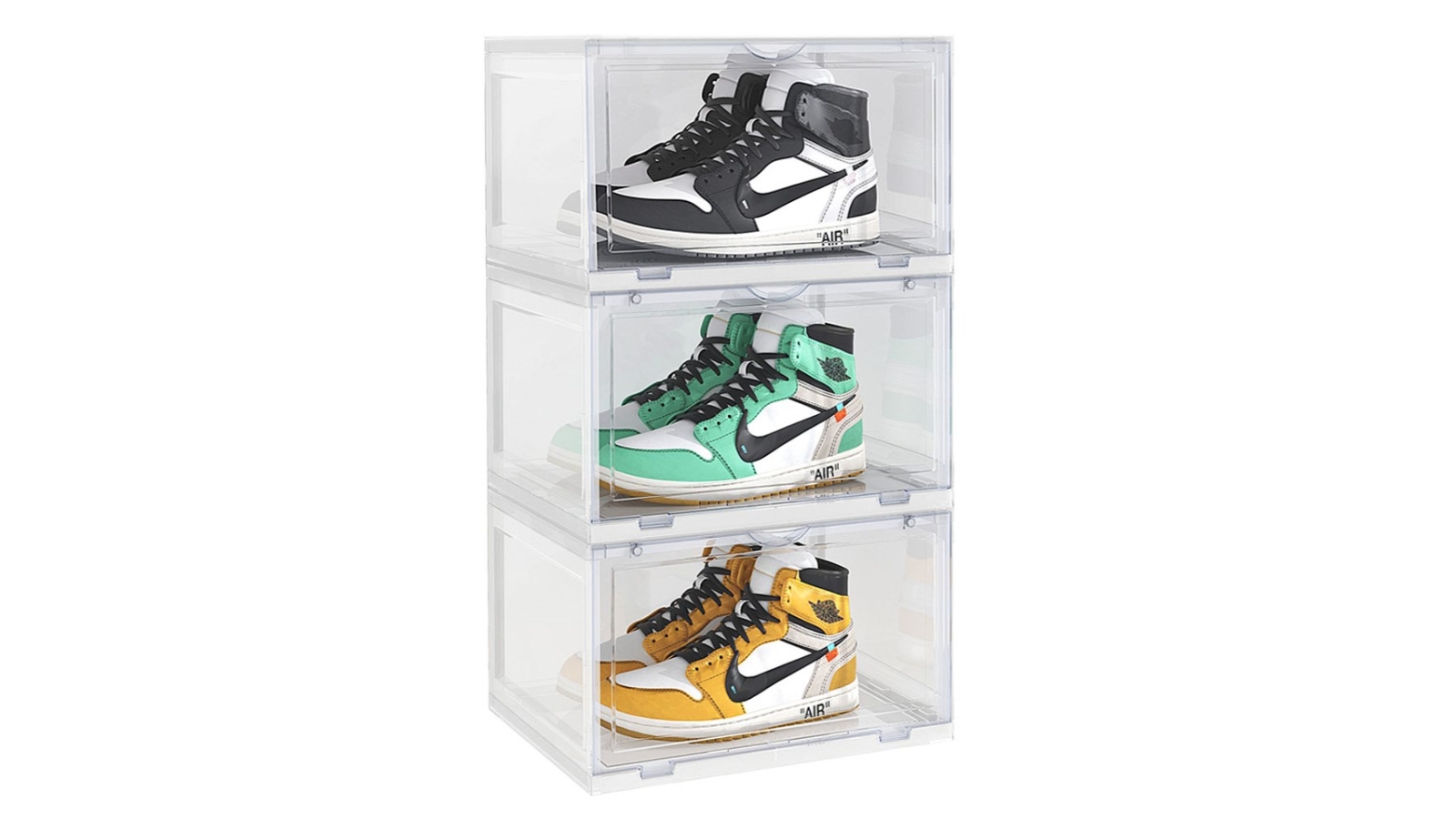 Soga 3 Tier Transparent Storage with Magnetic Door