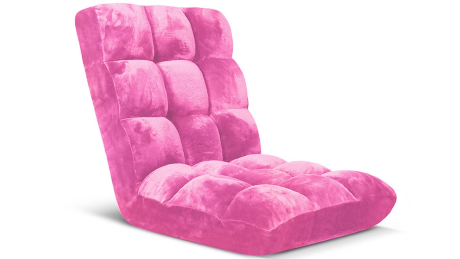 Soga Floor Recliner Folding Lounge Sofa Futon Couch - Light Pink