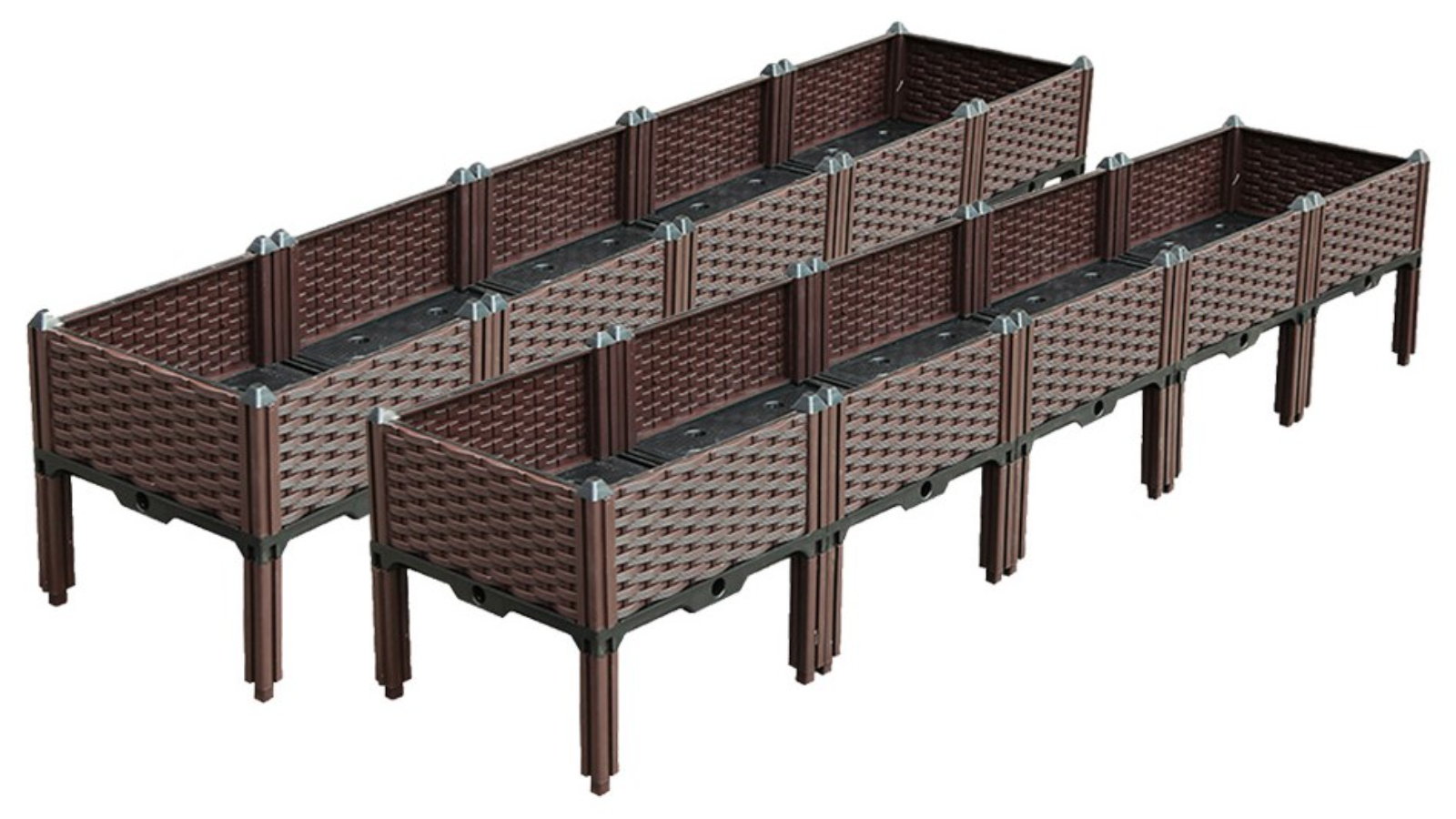 SOGA 2x 200cm Raised Planter Box Vegetable Plants Garden Bed with Legs - 15cm