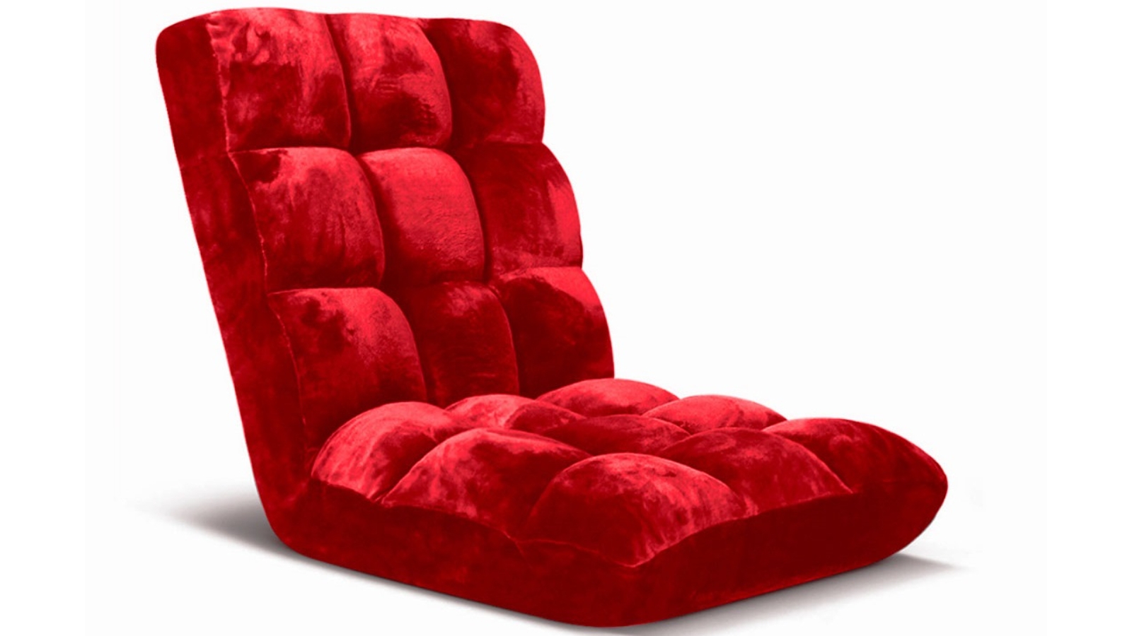 Soga Floor Recliner Folding Lounge Sofa Futon Couch - Red