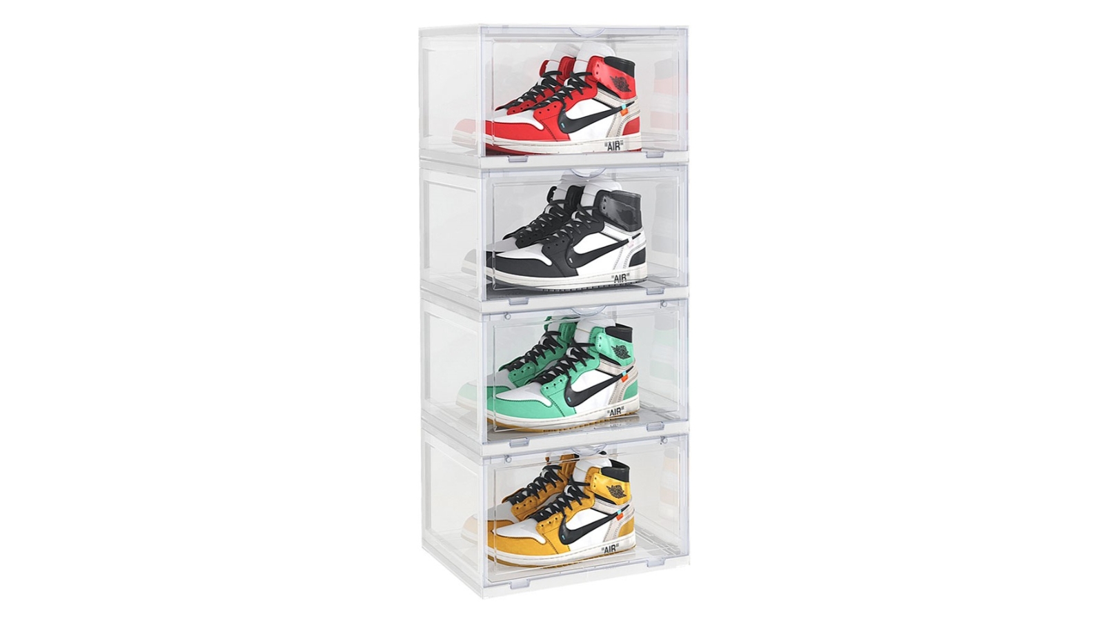Soga 4 Tier Transparent Storage with Magnetic Door