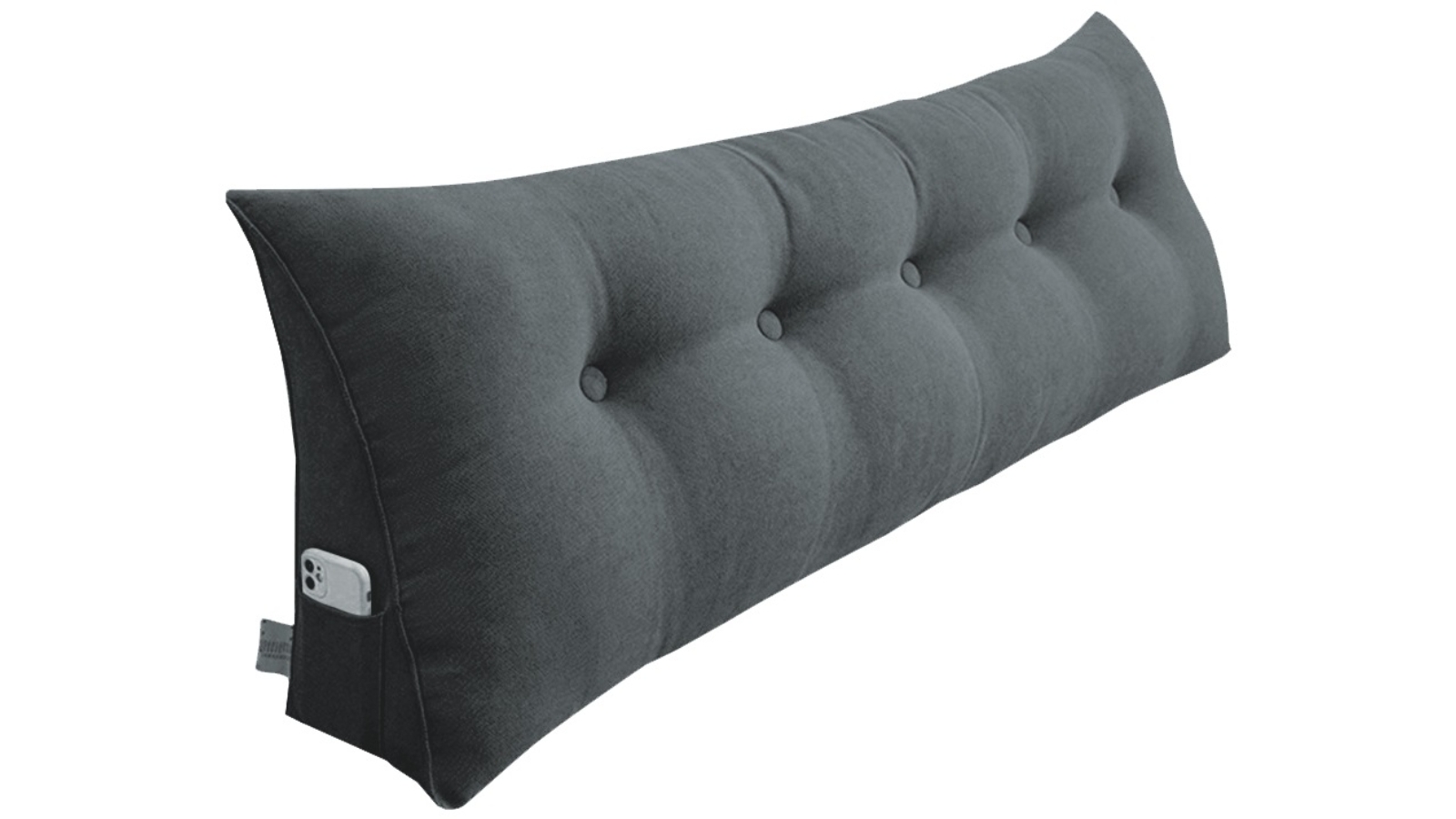 Soga Triangular Dark Grey Wedge Lumbar Pillow - 100cm  