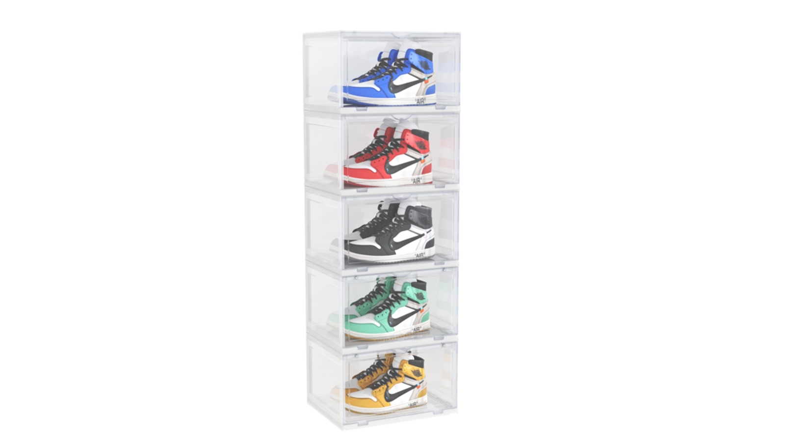 Soga 5 Tier Transparent Storage with Magnetic Door