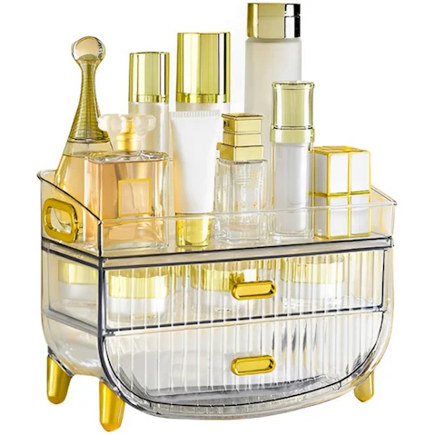 Soga 3-Tier Multi-Functional Countertop Cosmetic Storage - Transparent
