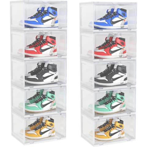 Soga 2-Piece 5 Tier Transparent Storage with Magnetic Door
