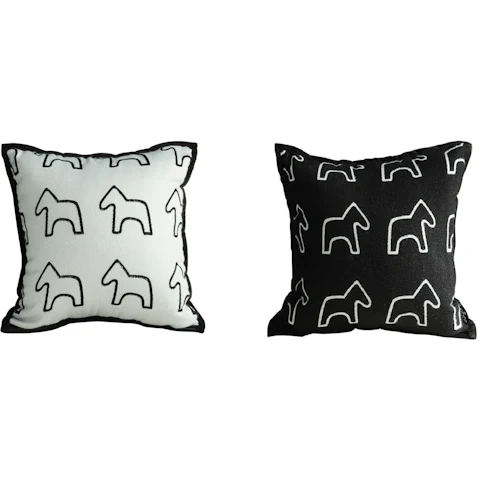 Soga 45cm Teddy Fleece Square Pony Design Decorative Cushion
