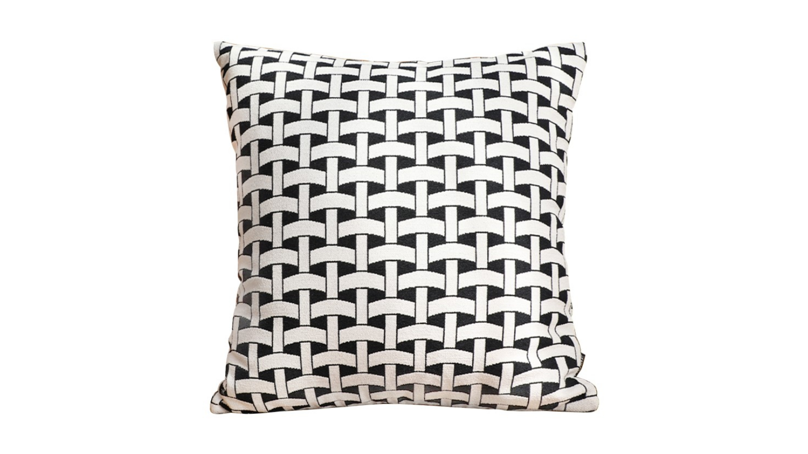 Soga 50cm Black/White Pattern Polyester Fiber Cotton Throw Pillow Cushion
