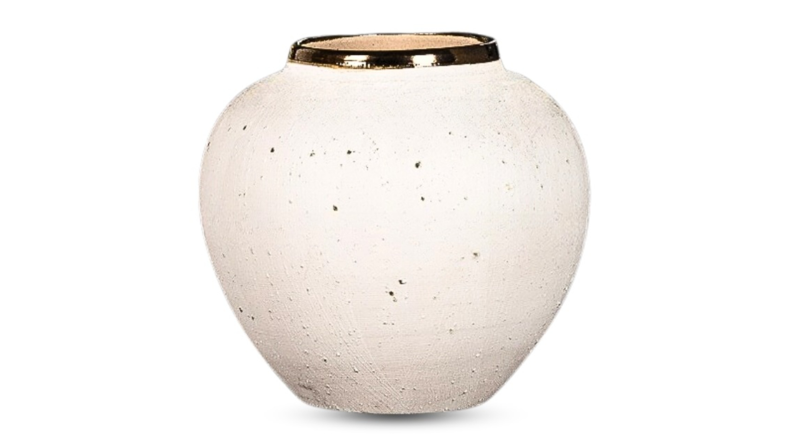 Soga Plain White Ceramic Flower Vase Elegant Home Decor - Small