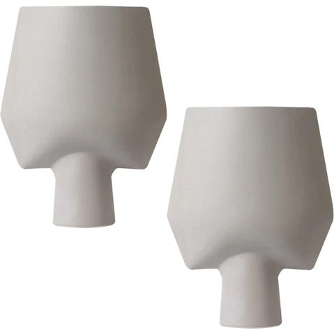 Soga 2 Piece Ceramic Ornament Bodhi House Handcrafted Modern Vase - 33 x 43cm