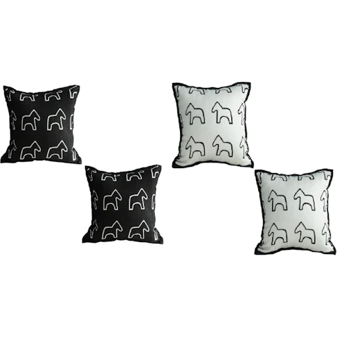 Soga Set of 2 45cm Teddy Fleece Square Pony Design Decorative Cushion
