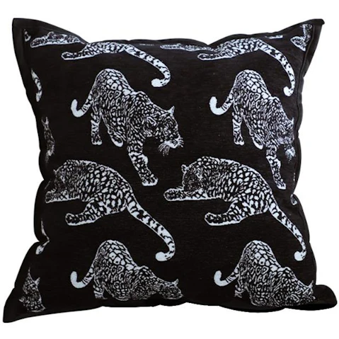 Soga 45cm Leopard Light Luxury Decorative Cushion - Black