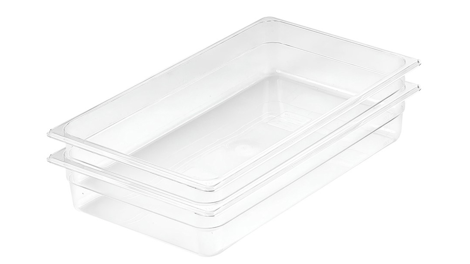 Soga Bundle of 2 Clear Gastronorm GN Pan 1/1 Food Tray Storage - 10cm