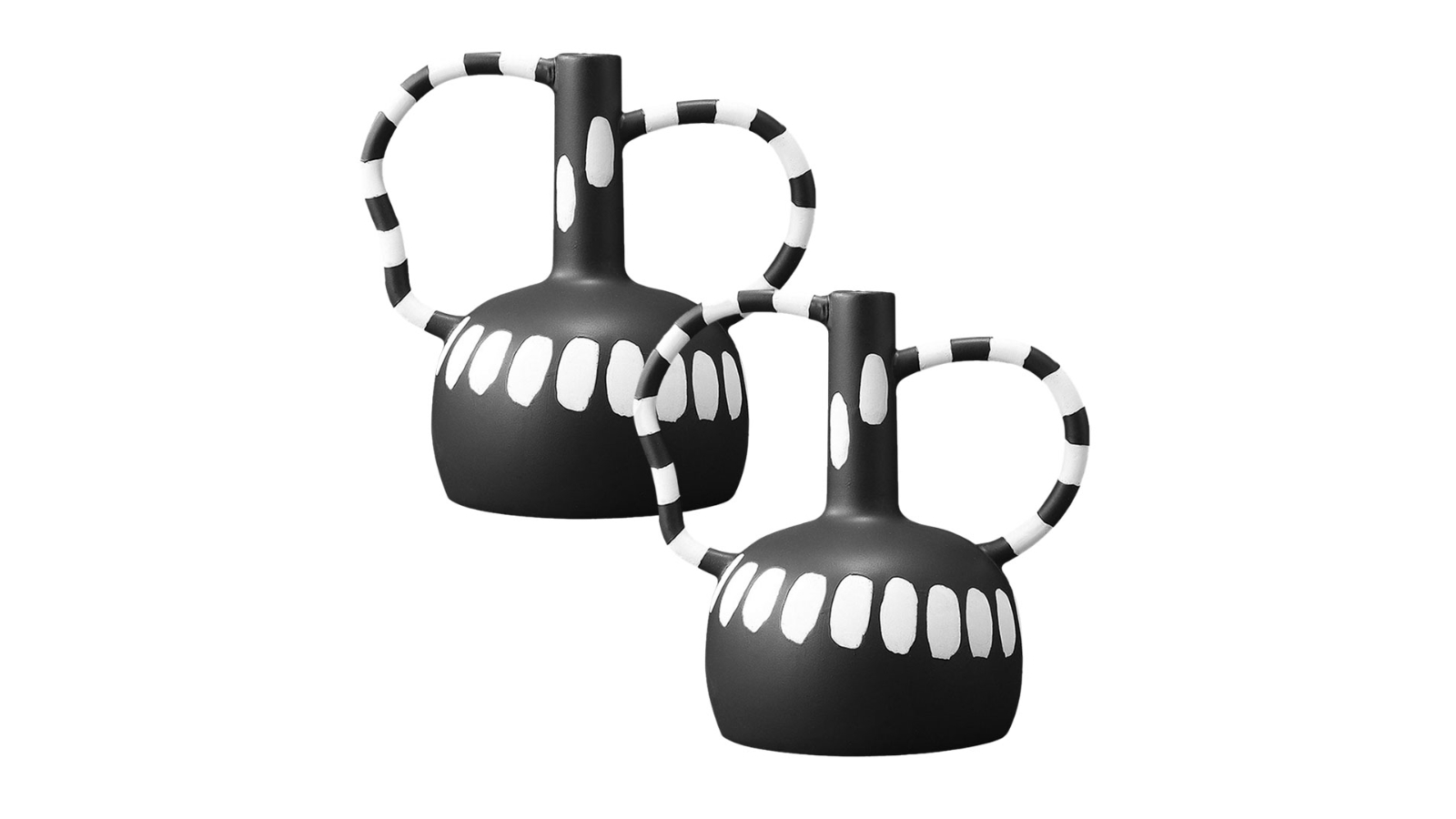 Soga 2 Piece Ornament Vase with Handicraft Decoration Polka Dot - 26.5 x 17cm