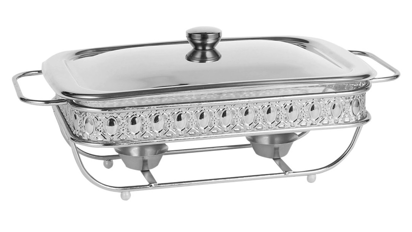 Soga Silver Lace Edge Dining Stove Portable Cooking Appliance for Kitchen Essential