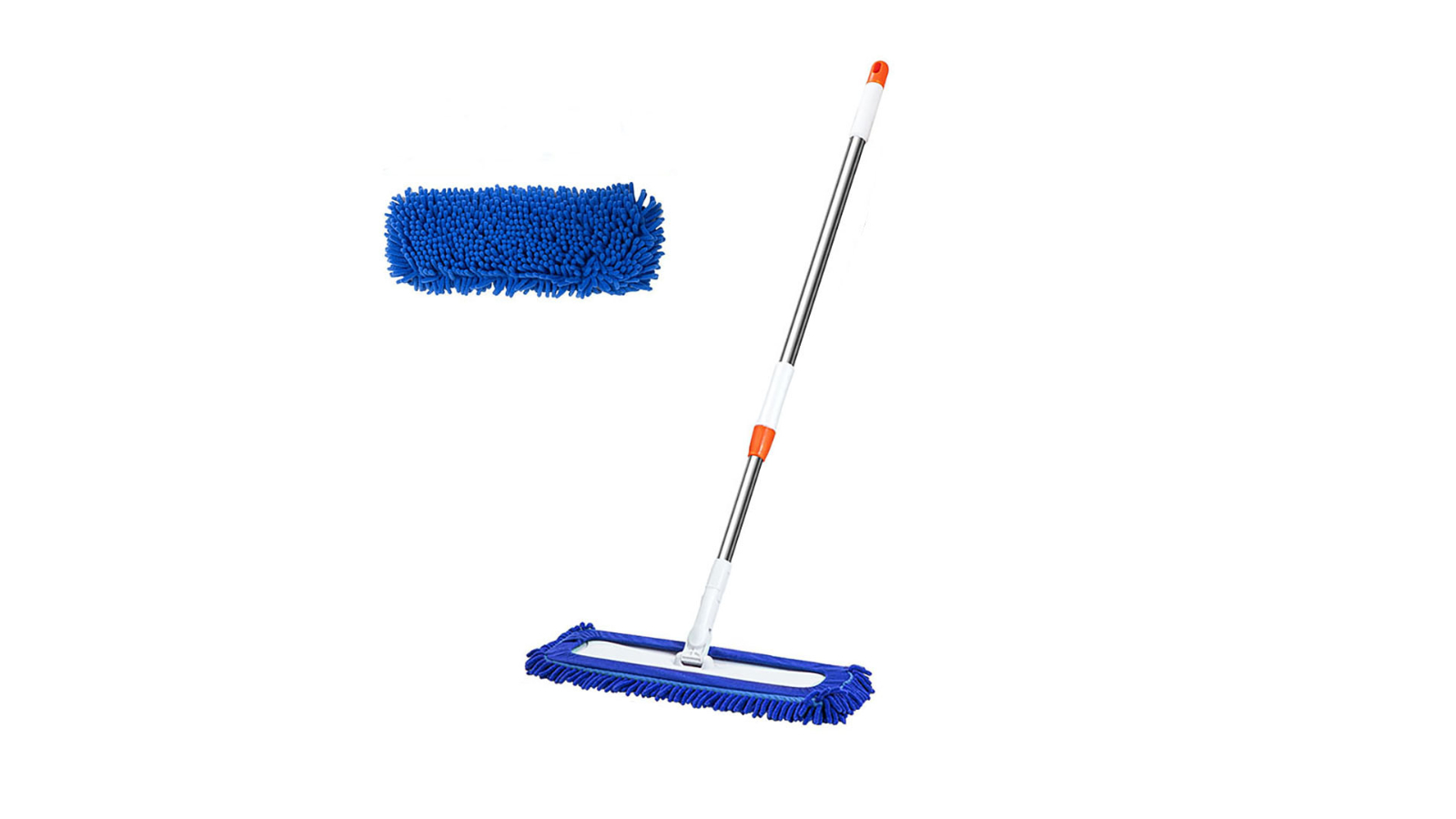 Soga Blue Rotating Dust Remover Cleaning Pad Microfiber Flat Floor Mop - 60 x 12cm