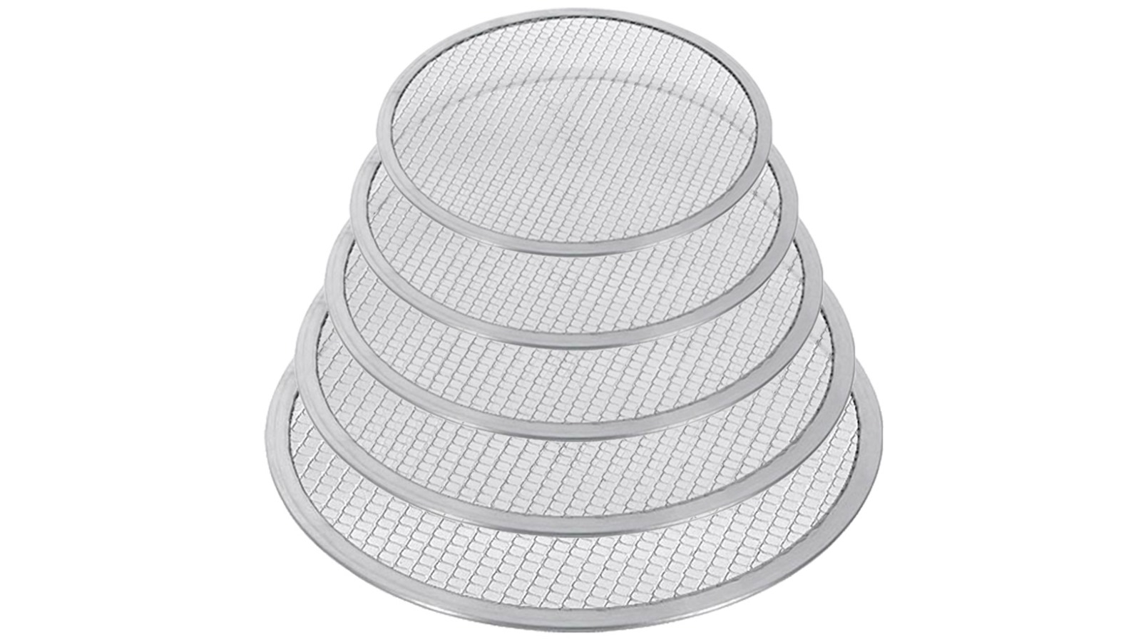 SOGA Round Aluminium Non-Stick Pizza Screen Baking Pan Set