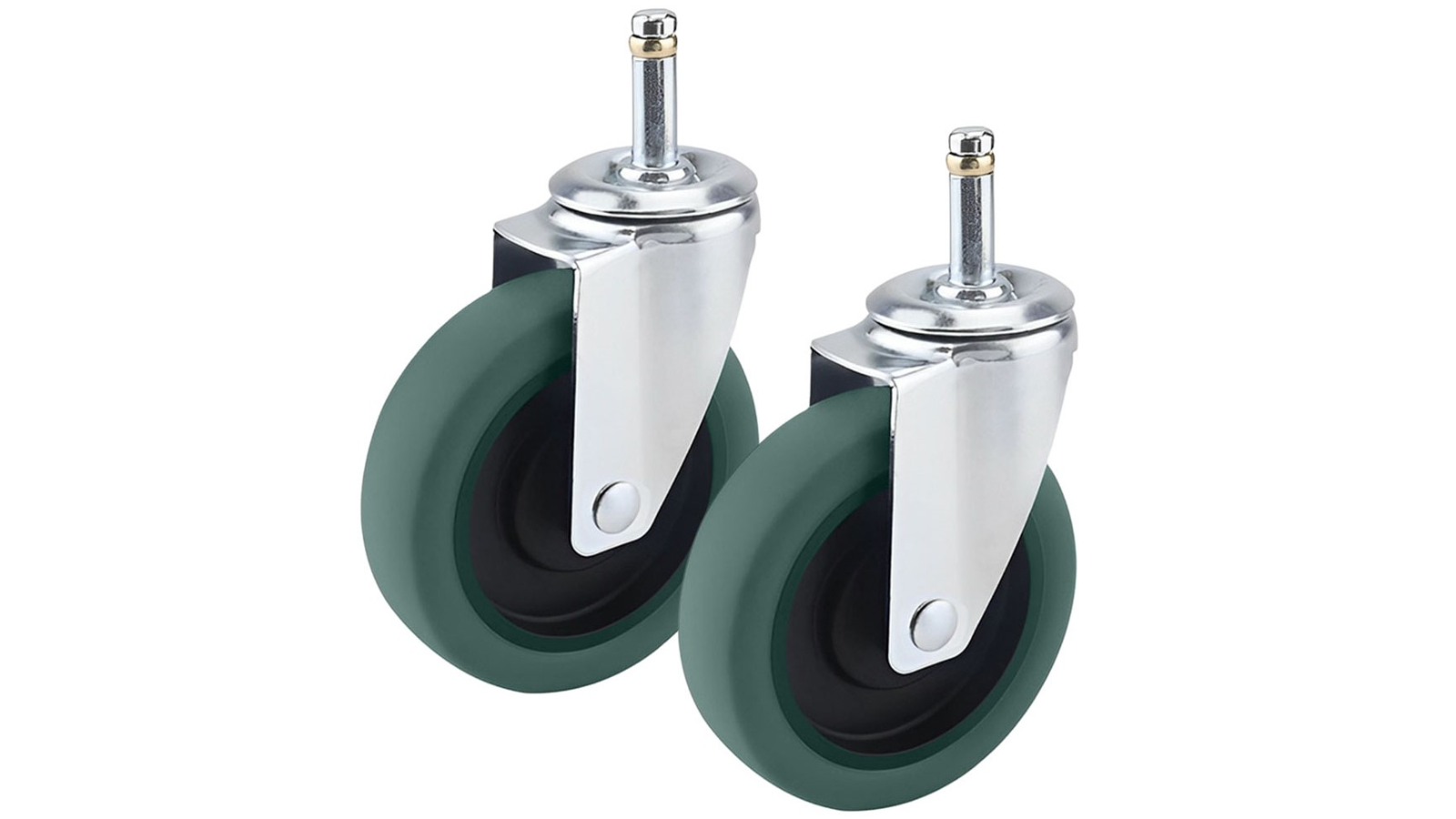 Soga 2 Piece Heavy Duty Polyurethane Swivel Castor Wheels - 4 inches