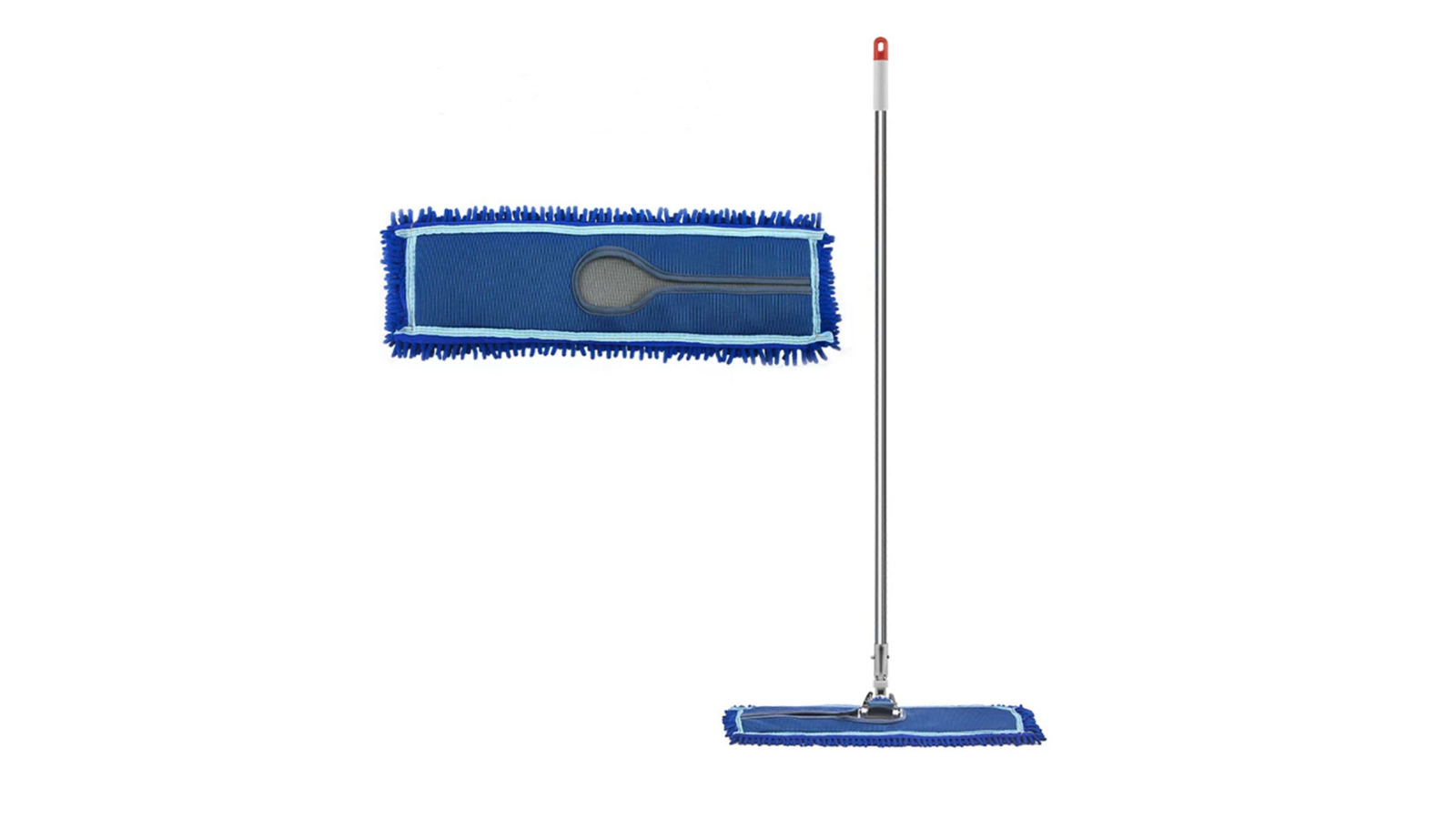 Soga Blue Rotating Dust Remover Cleaning Pad Microfiber Flat Floor Mop - 100cm