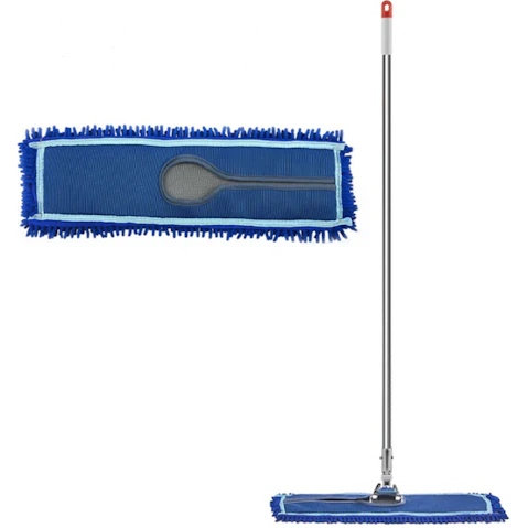 Soga Blue Rotating Dust Remover Cleaning Pad Microfiber Flat Floor Mop - 100cm