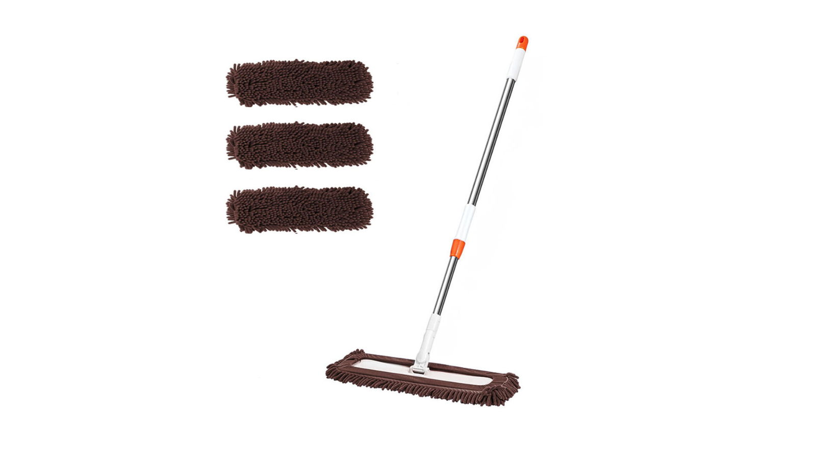 Soga Coffee Rotating Dust Remover Cleaning Pad Microfiber Flat Floor Mop - 60 x 12cm