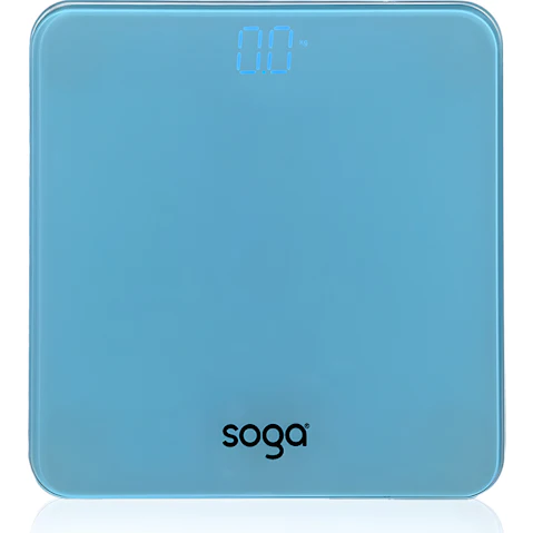 SOGA 180kg Digital Fitness LCD Electronic Weighing Scales - Blue