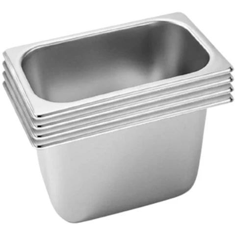 SOGA 4x Gastronorm GN Pan Full Size 1/3 GN Pan 20cm Deep Stainless Steel Tray