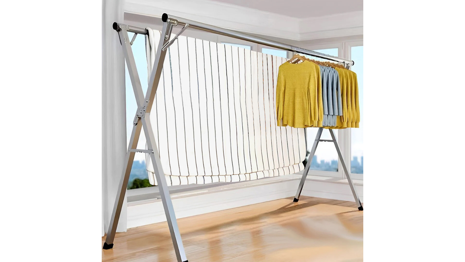 Soga Portable Standing Clothes Drying Rack 200cm Harvey Norman