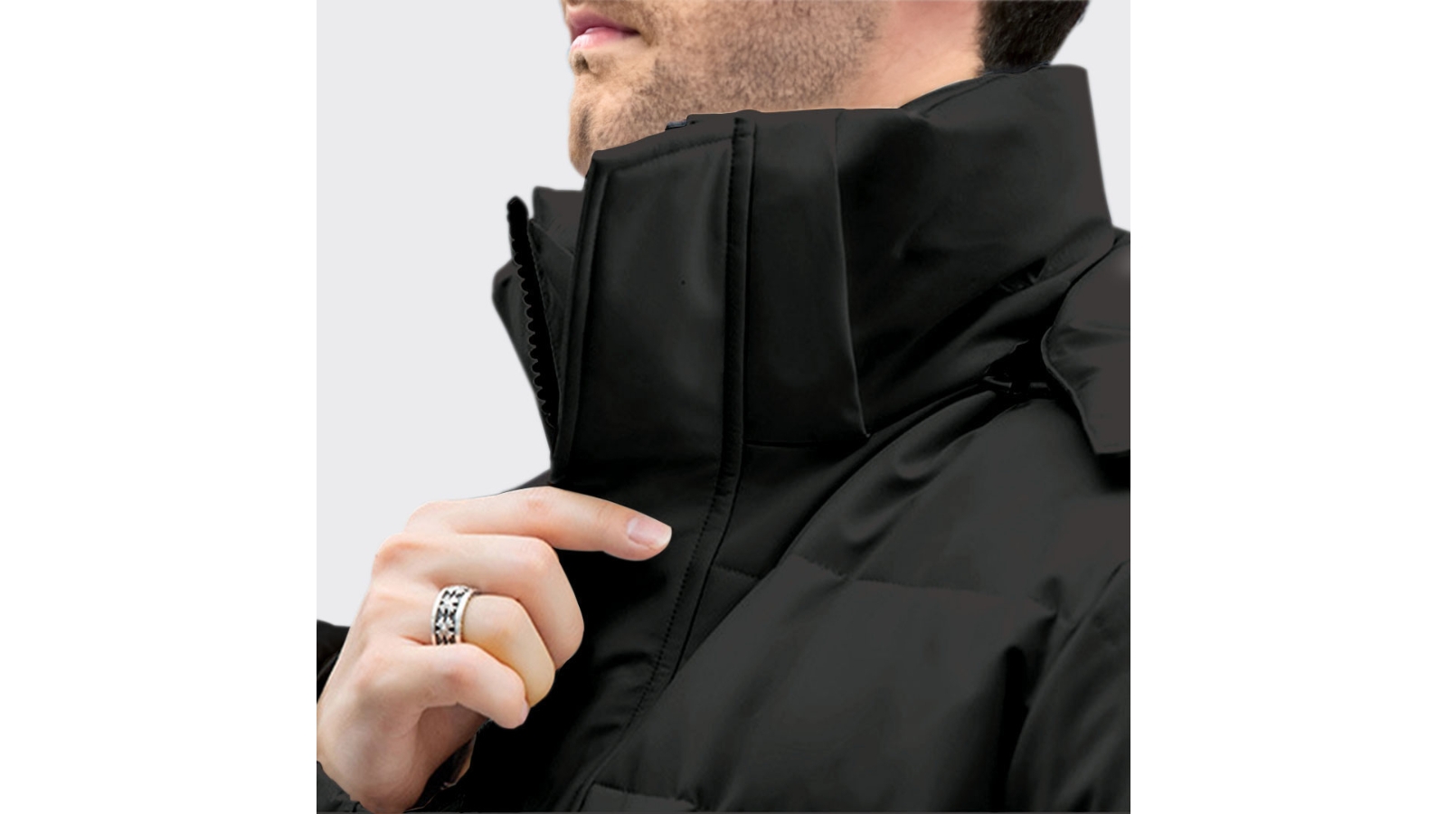 Abbee Black Winter Hooded Overcoat Long Jacket Large Harvey Norman