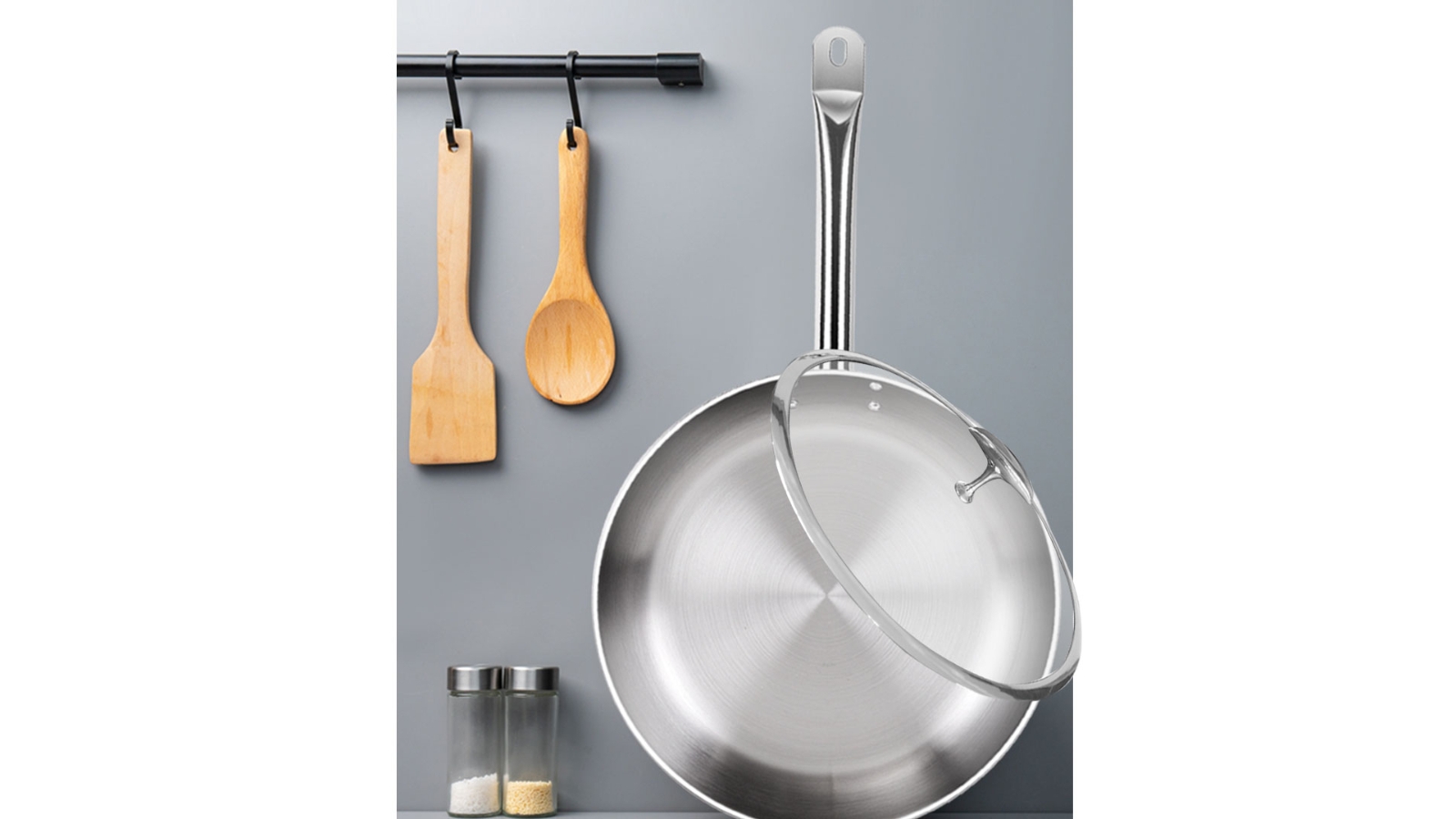 SOGA 2x 30cm Stainless Steel Saucepan Sauce pan with Glass Lid and