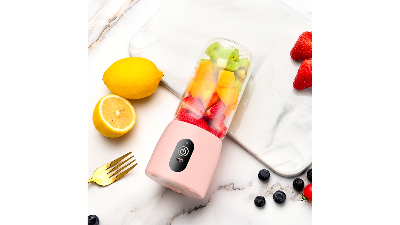 SOGA 2X Portable Mini USB Rechargeable Handheld Juice Extractor Fruit