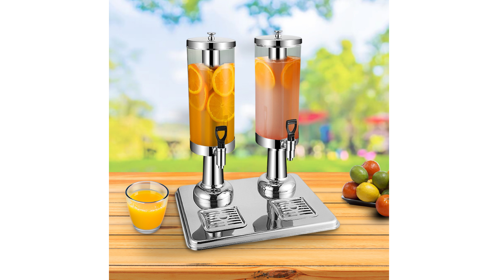 Soga Dual Silver Stainless Steel Dispenser Ice Cylinder 6 Litre Water