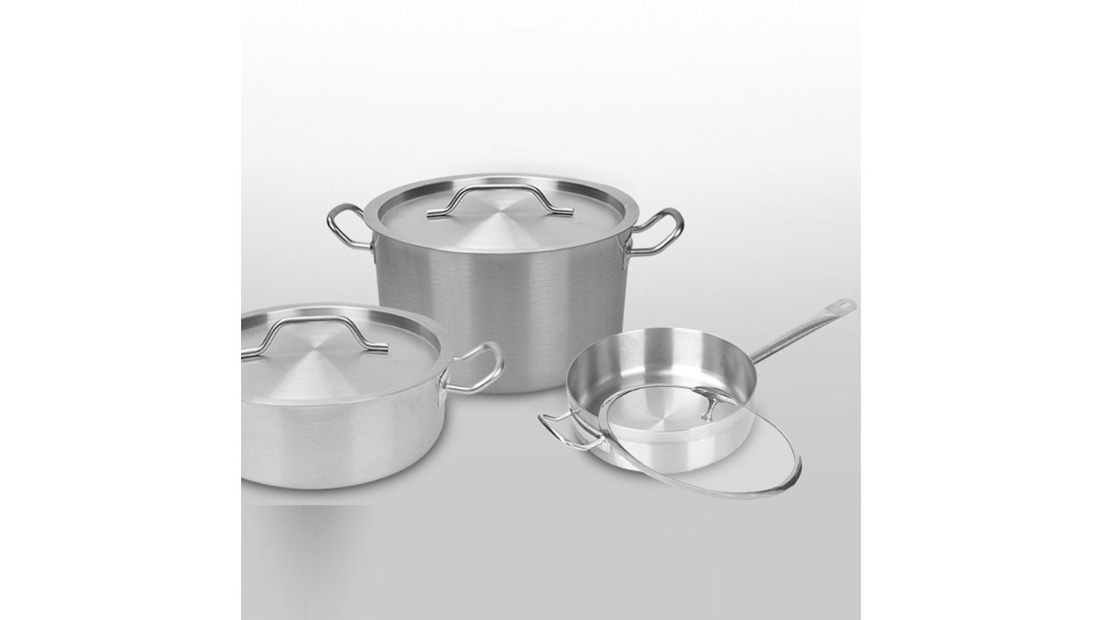 SOGA 2x 32cm Stainless Steel Saucepan Sauce pan with Glass Lid and